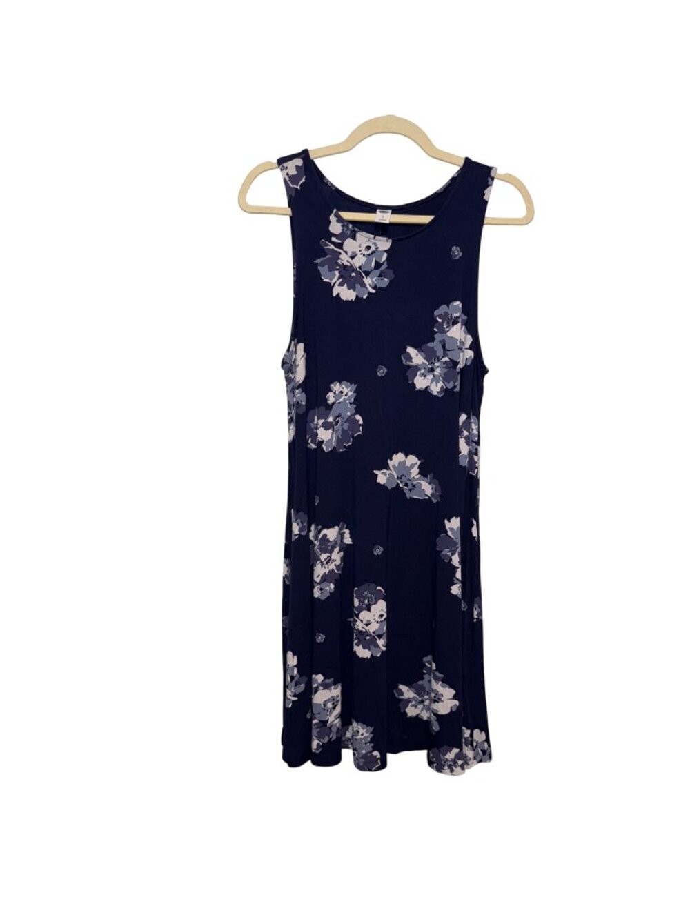 Old Navy Womens Sleeveless Navy Floral Print Dress Size Large